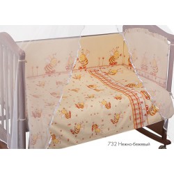 Комплект для детской кроватки 7 предметов Сонный гномик Пчёлки