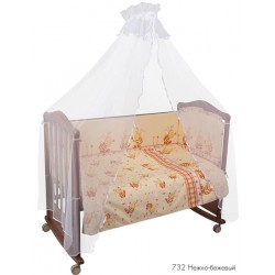 Комплект для детской кроватки 7 предметов Сонный гномик Пчёлки