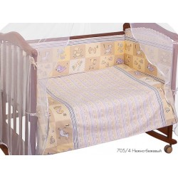 Комплект в кроватку для новорождённого 7 предметов Сонный гномик Считалочка