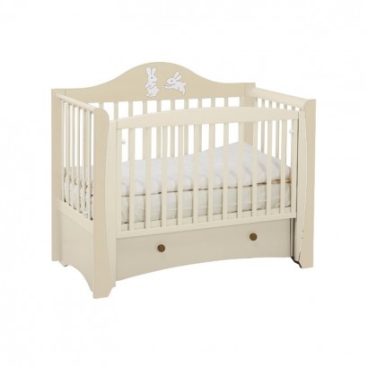 Детская кроватка для новорожденного-продольный маятник 125x65 Papaloni Olivia (Папалони)