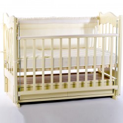 Детская кроватка для новорожденного Ведрусс Милена с продольным маятником и ящиком