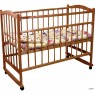Детская кроватка для новорожденного качалка на колёсиках Фея 204