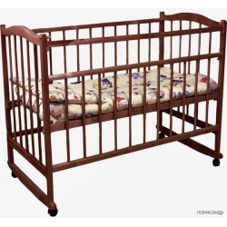 Детская кроватка для новорожденного качалка на колёсиках Фея 204
