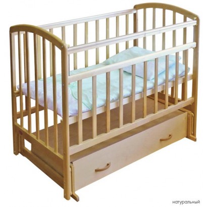 Детская кроватка для новорожденного-поперечный маятник с ящиком Фея 311