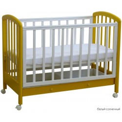 Детская кроватка для новорожденного с ящиком на колёсах Фея 600