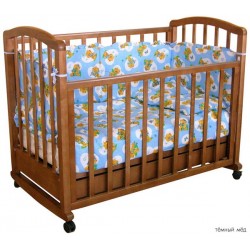 Детская кроватка для новорожденного с ящиком Фея 603, качалка+колёса