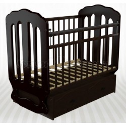 Детская кроватка для новорожденного Агат Папа Карло 2/2 с поперечным маятником и ящиками