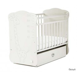 Кроватка для новорожденного детская поперечный маятник СКВ-4 Жираф